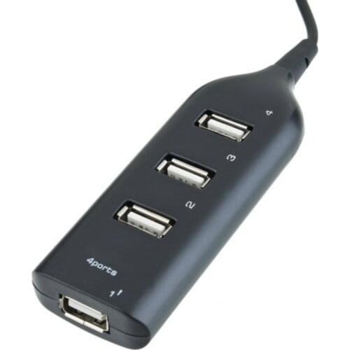 USB 2.0 High Speed USB Hub 4 Port Splitter USB Adapter Mini Hub Socket For PC Laptop Notebook Computer Windows Mac