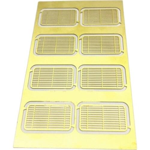 1Set Brass Shutters 22x13x0.4mm Etching Window Board Assembly Production Consumables for Simulation Remote Control Ship Model