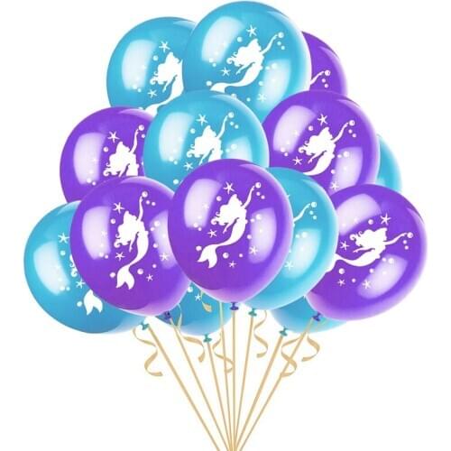 10pcs Mermaid Balloons Confetti Balloon Wedding Decoration Birthday Cartoon Princess Ballons Baby shower Party Supplies