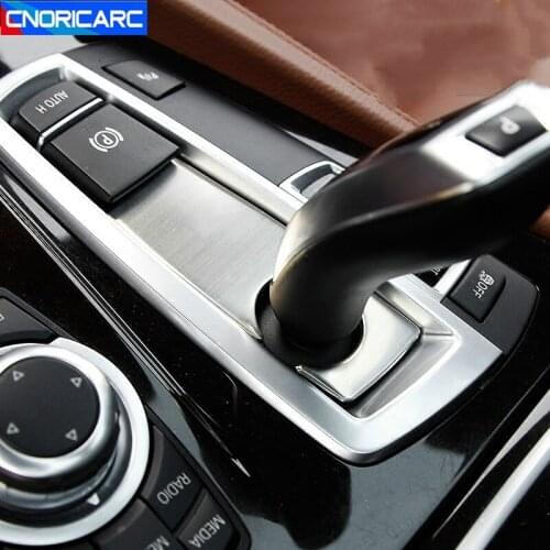Stainless Steel Car Console Gearshift Panel Decoration Frame Cover Trim For BMW 5 Series F10 2011-2017 LHD Interior Sticker