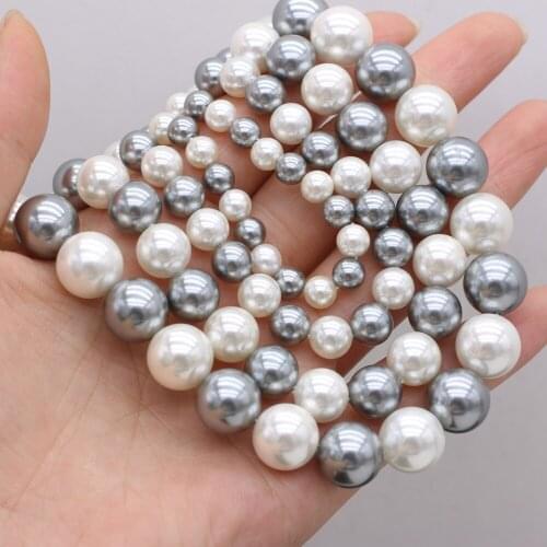 Natural shell beads fritillary round mixed color loose spacer beads for jewelry making DIY necklace bracelet earrings accessory