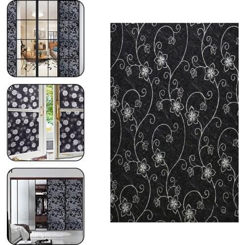 50X100cm Black Opaque Blackout Window Film Glass Sticker Sunscreen Insulation Film Bedroom Balcony Glass Film Self-Adhesive