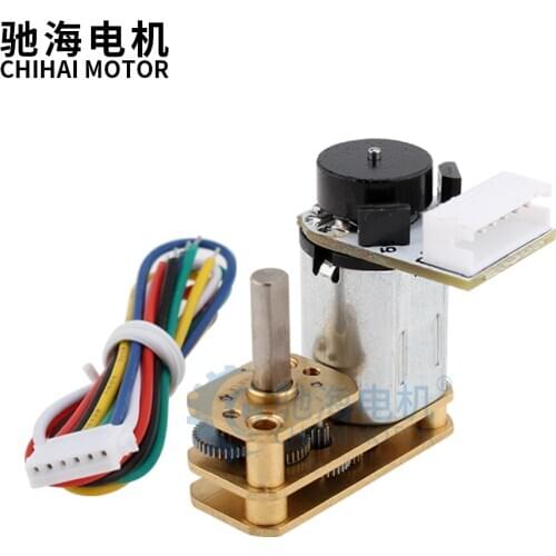 ChiHai Motor CHF-GM1024-N20VA Precision Structure L shape Flip Speed Reduction with steel Gearbox Geared encoder Motor For Robot