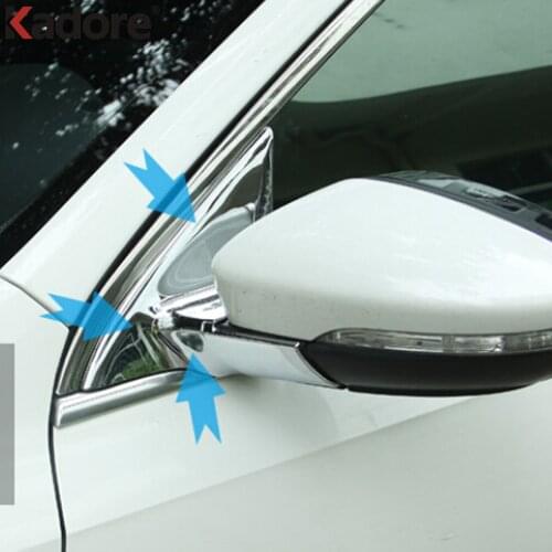 For Jetta 6 MK6 2015 2016 ABS Chrome Front Window Triangle Cover Trim Auto Window A Pillar Car Styling Sticker