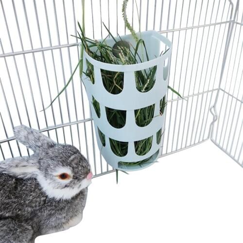 Dorakitten 1pc Rabbit Hay Feeder Plastic Small Pet Hay Rack Pet Food Container For Small Pets Pet Feeding Supplies Random Color