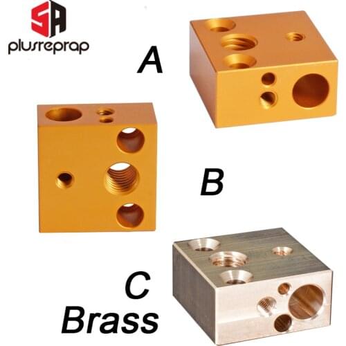 3D Printer CR8 CR10 Printer Head Extrusion Aluminum Heated Block for MK8 Nozzle