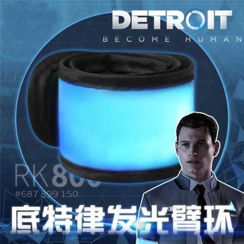HOT Game Detroit: Become Human LED Connor Kara Light Luminous Armband Armlet Arm band ring Cosplay Props Accessories