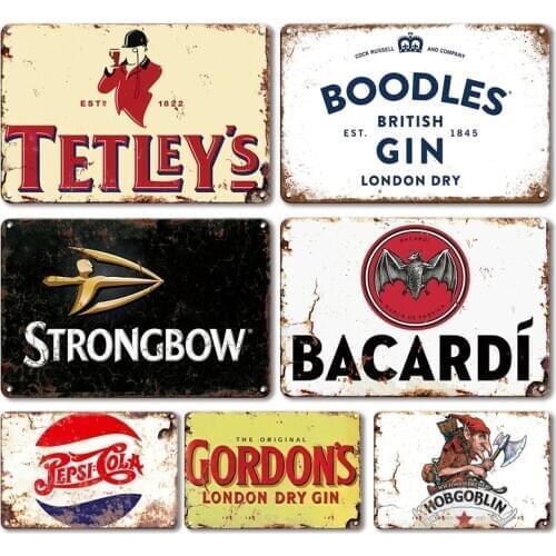 Irish Pub Bar Beer Poster Metal Sign Decorative Plaques Vintage Rum Wine Tin Sign Retro Living Room Kitchen Decoration Plate