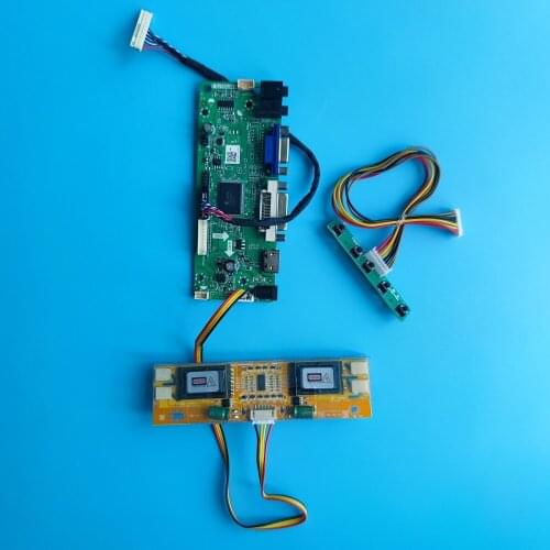 Kit for LC190WX1-TLA1/LC190WX1-TLG1 19" LVDS 4 lamps VGA 1440X900 30pin DIY Controller board DVI M.NT68676 Monitor Screen