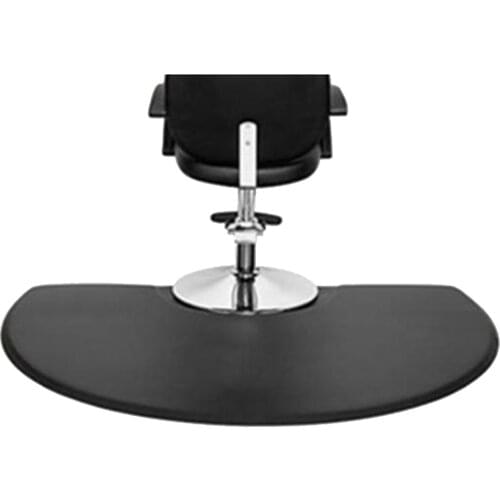 Barber Shop Chair Mat Anti-Fatigue Floor Mat 5′x3′ Salon Floor Mat - Black Semi Circle Salon Mat - 1/2' Thick Comfort Floor Mat