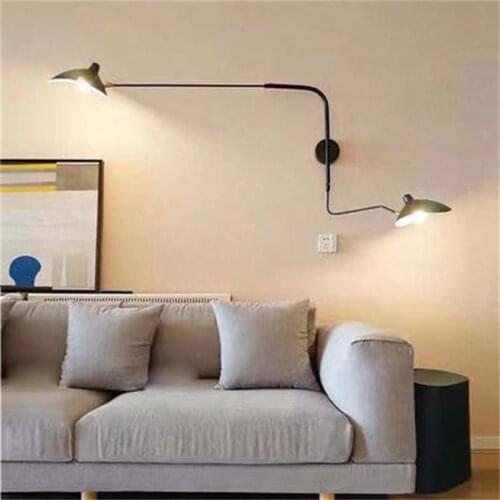 Nordic minimalist wall lamp creative personality lamps living room background wall sofa bedroom long pole rocker wall lamp