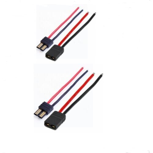 Male Female T R X Connector Plug Pigtail Cable Wire with14awg 100mm Soft Silicone Wire for RC Battery Charger FPV Drone car