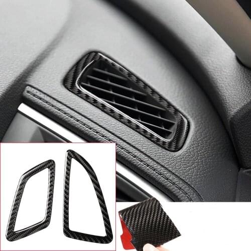 Soft Real Carbon fiber Dashboard Air Vent Outlet Trim Fit For Honda Civic 2016-2019