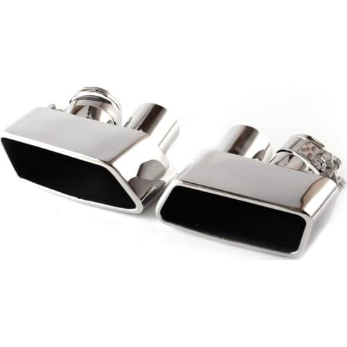 High Quality Rear Exhaust Muffler Tips 304 Stainless Steel Pipes Silver Fit For BMW GT 535 F07