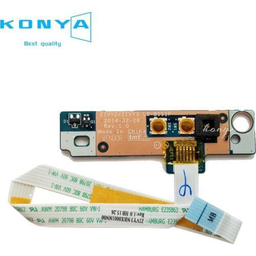 New Original Switch Power Button Board w/Cable LS-B111P For Lenovo Y50-70 Y70-70 5C50G59760