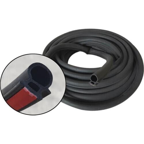 Upgrade 5M Truck Vans Door Rubber Seal Strip Soundproof Dust-proof Waterproof Black Universal