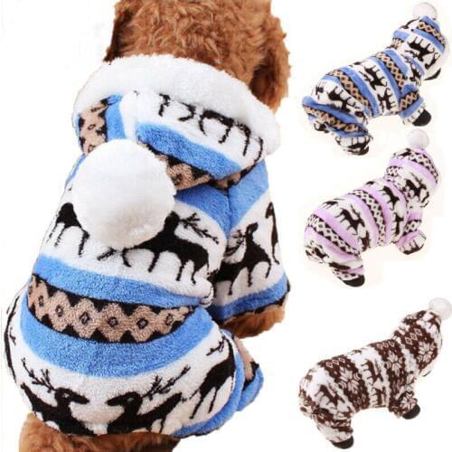 Pet Clothes Dog Pajama Jumpsuit Cute Soft Cotton Puppy Cat Sleepwear Coat