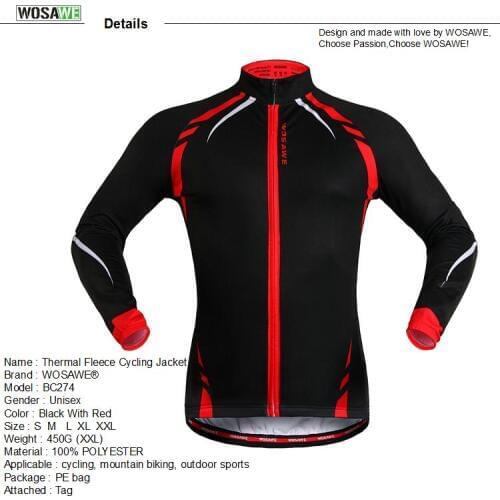 Autumn Winter Cycling Jacket Thermal Fleece Bike Bicycle Clothes Riding Equipment Windbreaker Coat Windproof Mtb Bike Jacket