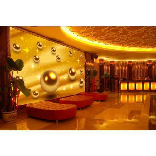 Custom photo wallpaper 3d murals wallpaper Vector golden ball KTV background wallpaper for living room decoration