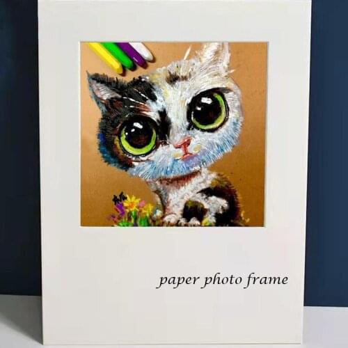 Chancai 7Inch Paper Photo Frame For Oil Pastel,Oil Painting,Stereoscopic Painting,Photo Film,Poster, Artistic Creation Etc