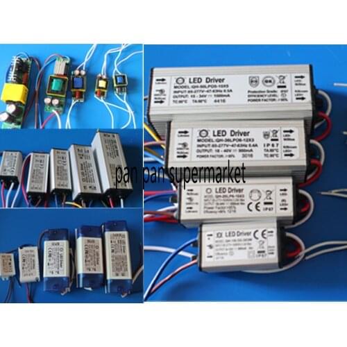 LED Driver Lamp Light Power Supply 300mA 600mA 1W 3W 5W 9W 10W 20W 30W 36W 50W 100W 1 3 10 20 50 100 W Watt Lighting Transformer