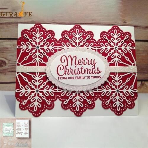 Christmas Snowflake Metal Cutting Dies and Clear Stamp DIY Scrapbooking Card Stencil Paper Handmade Album Wedding Decor new 2019