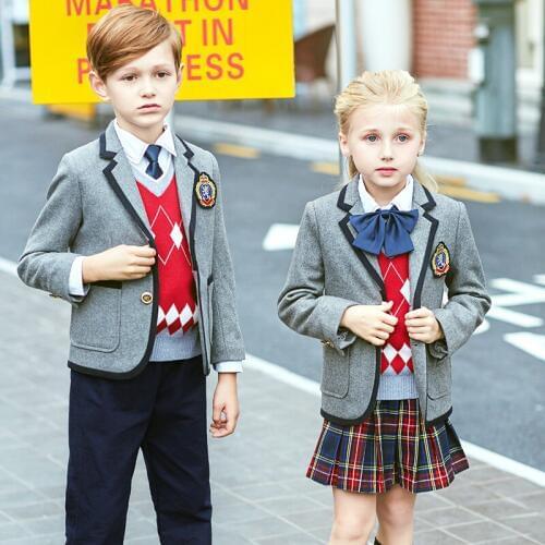 High quality British School uniforms for boys and girls Autumn and Winter Kindergarten suits for students