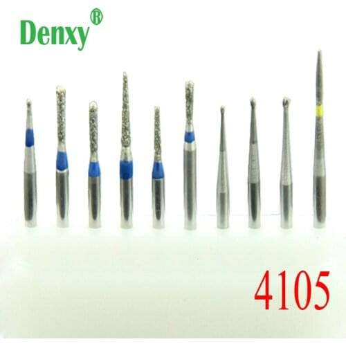 Denxy 20pcs/lot #4105 Dental Diamond Burs FG Dental Tungsten Carbide FG Dental Carbide