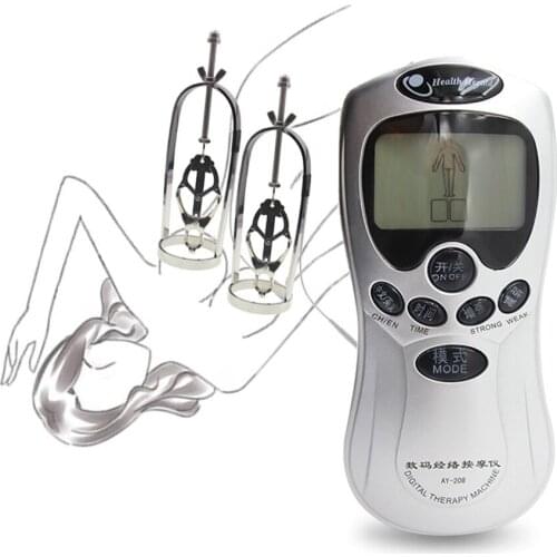 Breast Squeeze Puller Nipple Clamps Electro Shock Stimulate BDSM Metal Heavy Stalactite Adult Game Couples Sex Toys for Women