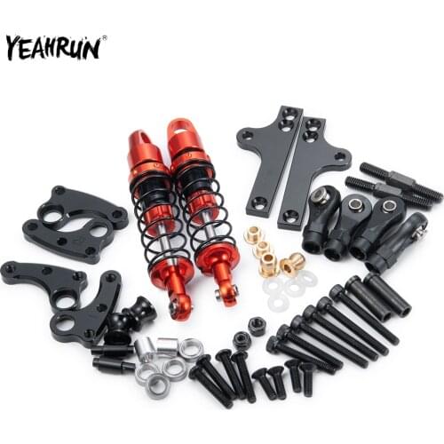 YEAHRUN Metal Aluminum Shock Absorber Cantilever Suspension Kit For 1/10 Axial SCX10 II 90046 RC Crawler Car Upgrade Parts