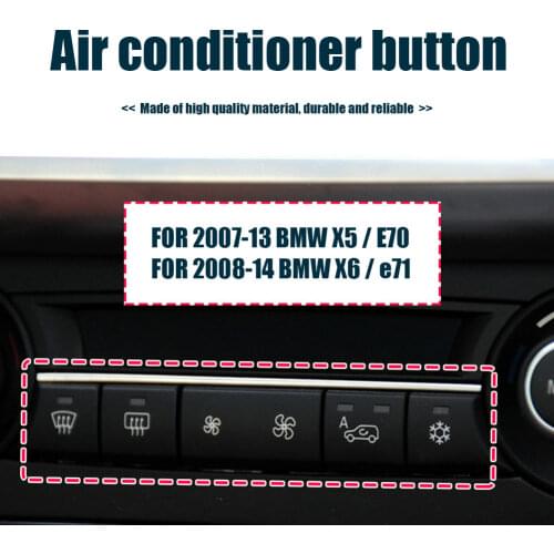 Button Key Caps Replacement A/C Air Conditioning Air Volume Adjustment Switch Buttons For BMW E70 X5 2007-2013 E71 X6 2008-2014