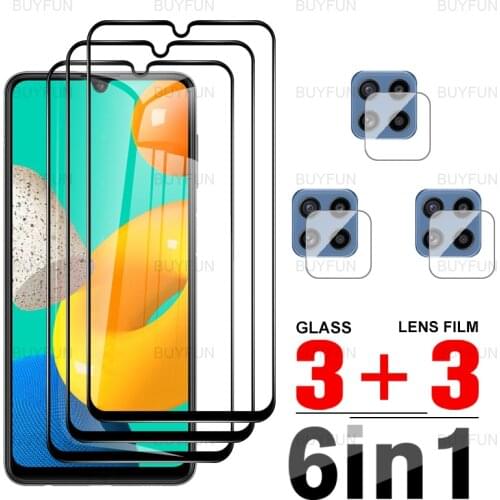 Screen Protector For Galaxy M32 6in1 Black edge tempered glass on for samsung samsun m12 m62 m42 5g m51 m31 m21 m02 lens film