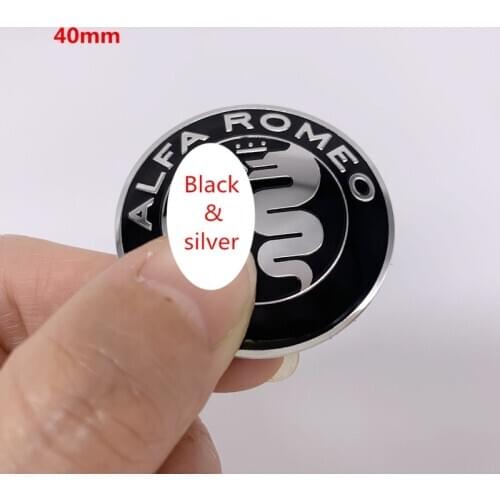 2pcs 40mm 4cm ALFA ROMEO Steering Wheel Badge Sticker Logo auto car styling Accessories for Mito Giulietta GT 40mm
