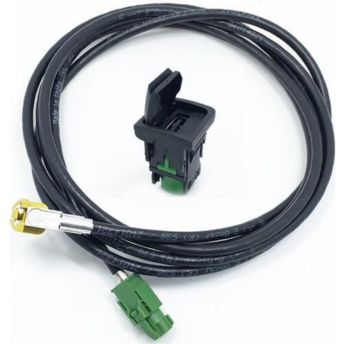 1Set For Golf MK5 MK6 Scirocco Passat jetta mk6 USB Input USB Connector Surface + cable RCD510 5KD 035 726 A 5KD 035 320 A