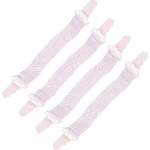 4PCS/Set Elastic Bed Sheet Mattress Cover Blankets Grippers Clip Holder Fasteners Kit Home Textiles Accessories