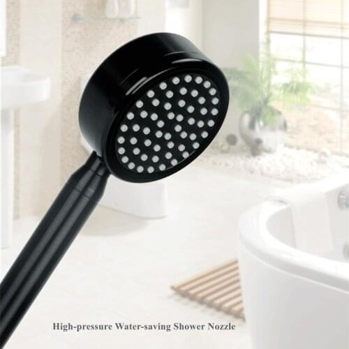 Bathroom Accessories Sprayer High Flow Rain Detachable Shower Head Black Removable Handheld Waterfall Shower Heads High Pressure