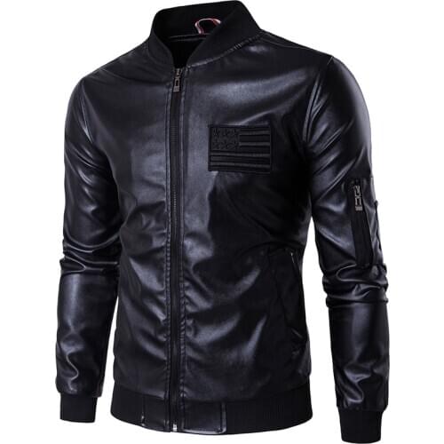 Мужские куртки из искусственной кожи Ao Mi Ke Rong China At AliExpress