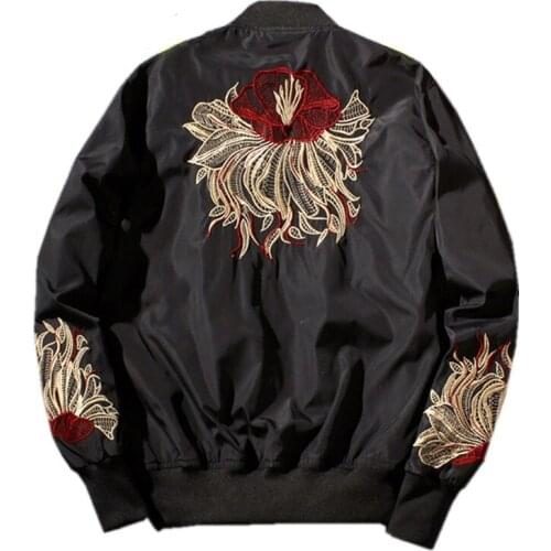 Black Chinese Style Cotton Spring Jacket Men Bomber Jacket Mens Coat Plus Size Bombers Mens Jackets