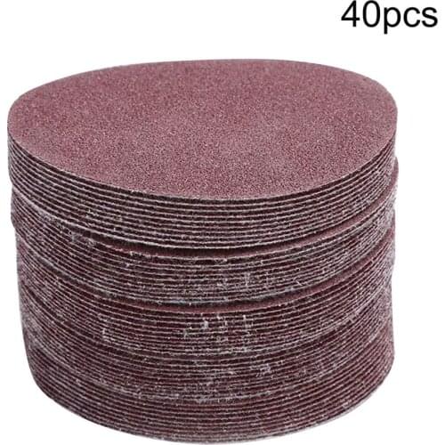 40PCS 5 inch 125mm Sanding Disc Round Sandpaper Polishing Disk Sand Sheets 60-180 Grit for Polishing Cleaning Tool