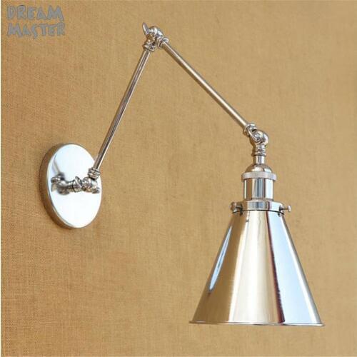 Chrome plated Wall Lamps Wall Mounted Sconces Modern Wall Sconce Lustre Metal Painted Silver Wall Light Dream Master