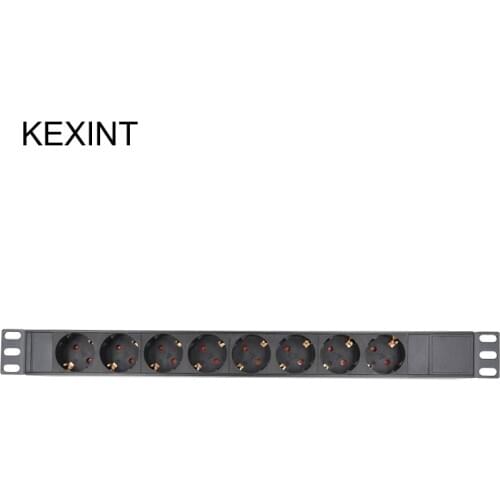 KEXINT 19-inch 1U 8-unit PDU network cabinet rack European standard socket switch EU power distribution board
