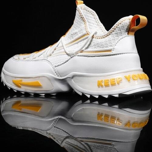 Rubber Platform Sports Shoes For Male Zaptillas Hombre Summer Breathable Running Jogging Casual Mens Chunky Sneakers Size 39-46