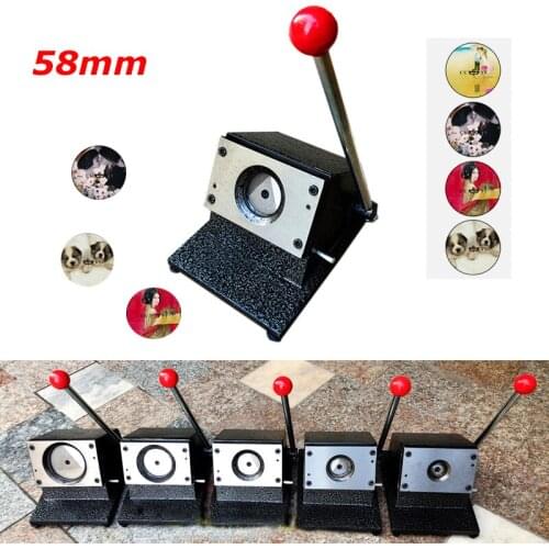 Round 2-1/4" 58mm Multi Sheets Stack Paper Graphic Punch Die Cutter Button Maker, Desktop Heavy-duty Button Graphic Cutter