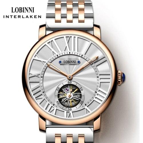 LOBINNI Top Brand Luxury Sapphire Glass Waterproof Watch Seagull Movement Men Watches Men Watches Automatic Mechanical Watch