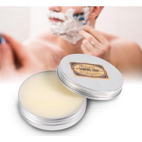 Goat Milk Deluxe Mens Mustache Shaving Soap Round Epilator Beard Shaving Soap Foam Cream Barbering Hair Removal Shaving Tool