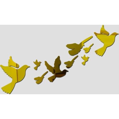 DIY wall stickers Furniture living room modern solid home decoration acrylic mirror surface sticker animal pattern