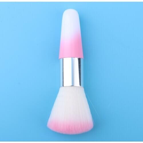 Nylon Hair Nail Art Dust Removing Powder Cleaning Brush, Acrylic UV Nail Gels Cleaner Remover Makeup Foundation Brush