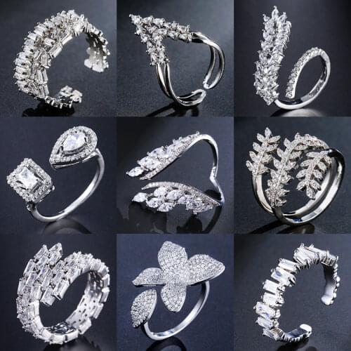 2021 New Arrival Luxury Fashion Solid 925 Sterling Silver Adjustable Ring For Women Girl Valentines Day Gift Lady Jewelry Z3