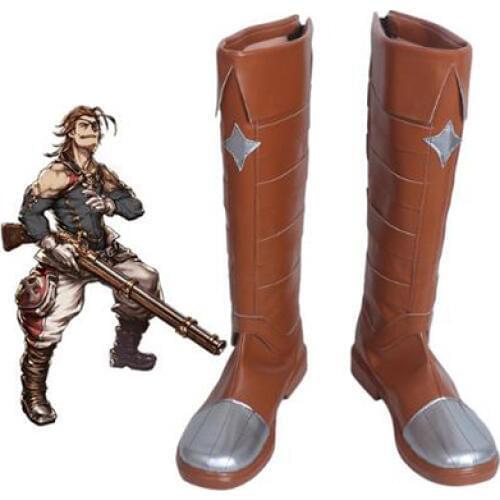 Game Granblue Fantasy Prinz Eugen Cosplay Boots Shoes Costume Accessories Halloween Party Boots for Adult Men Shoes