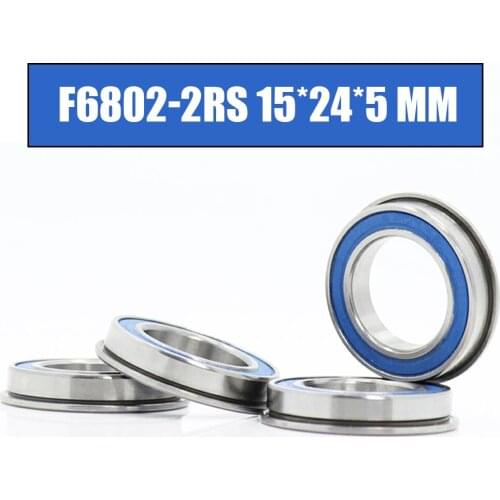 FUSHI F6802 2RS Bearings Blue Sealed 15x24x5 mm , ABEC-3 F6802RS Shaft Ball Bearing Parts For Hobby RC Car Truck , Pick of 4 Pcs